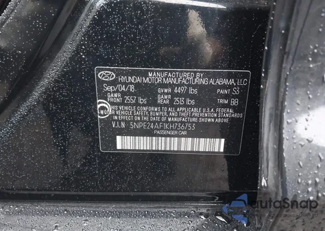 2019 Hyundai Sonata Se из США, поврежденный, VIN 5NPE24AF1KH736753